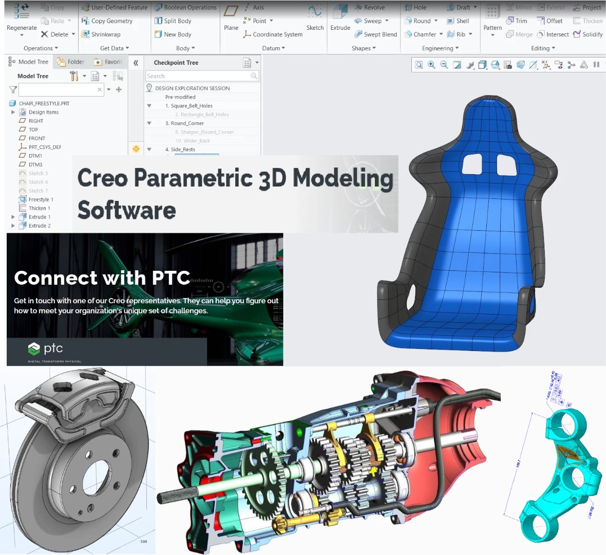 Creo Parametric - pokročilý 3D software pro modelování